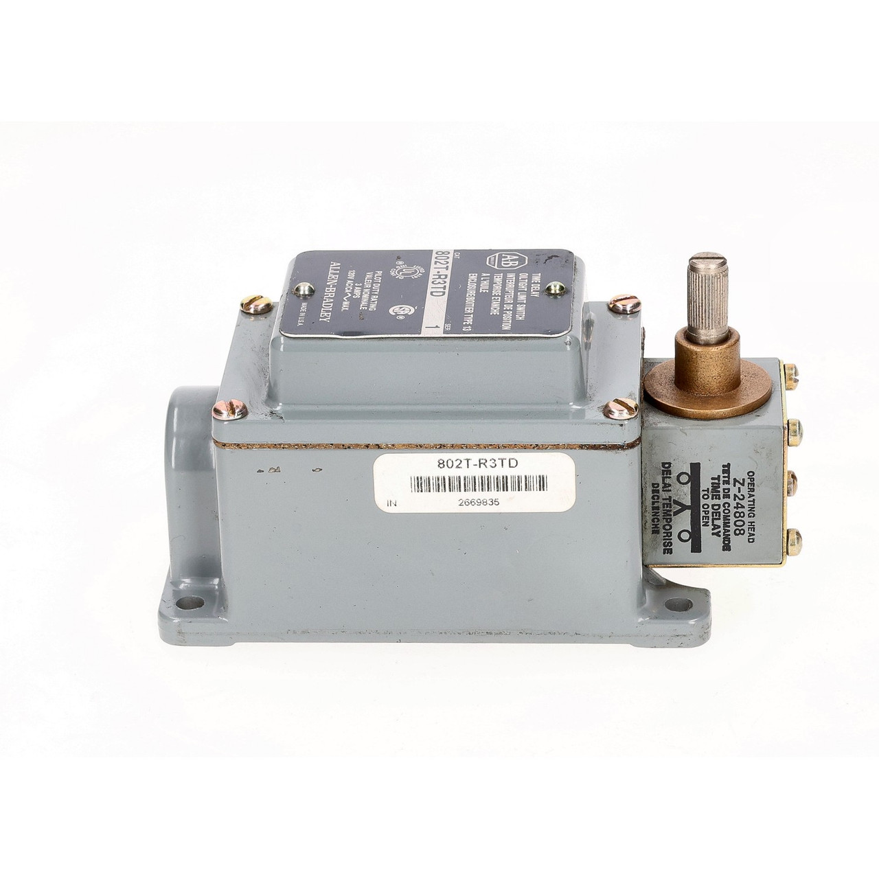 Allen Bradley 802T-R3TD Oiltight Limit Switch 2 Circuit Plug In - New