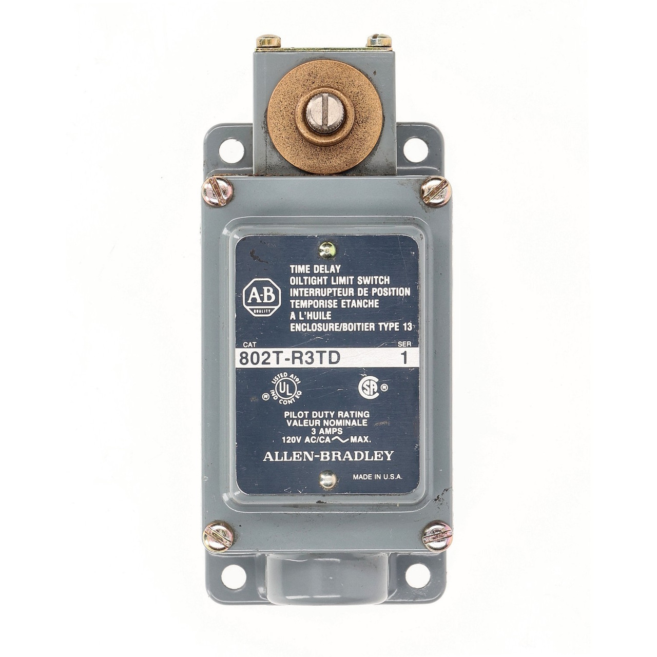 Allen Bradley 802T-R3TD Oiltight Limit Switch 2 Circuit Plug In - New