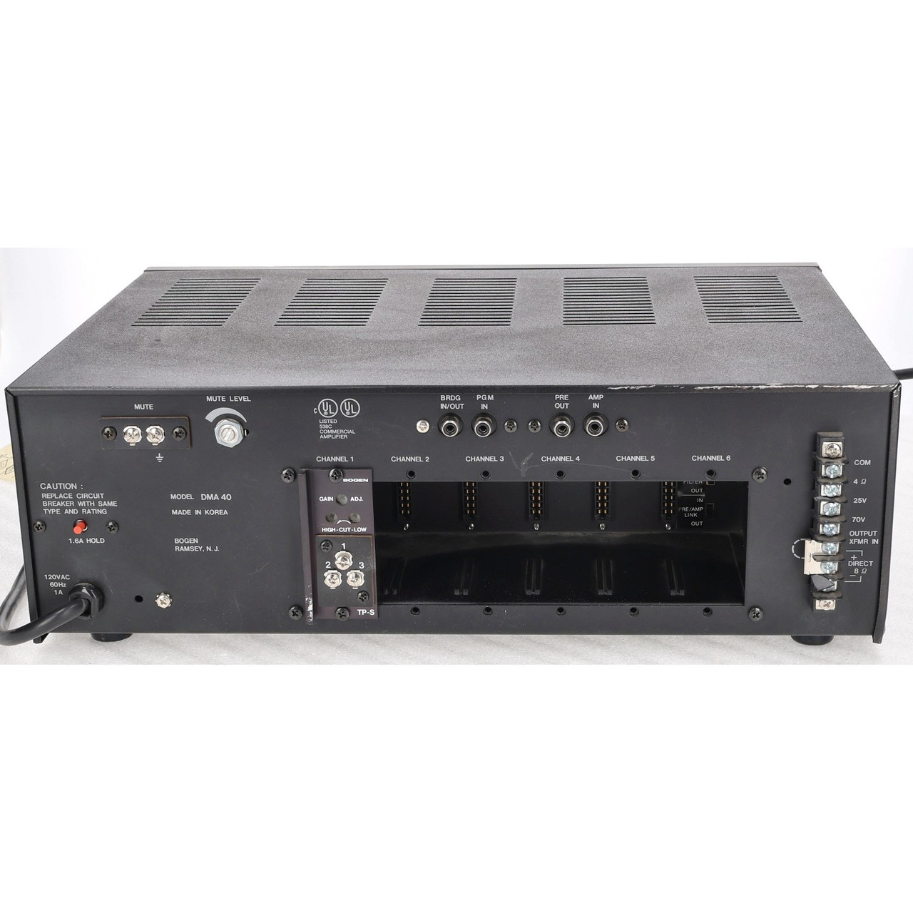 Bogen DMA40 40 Watt Mixer Amplifier 7 Channel Audio Paging System