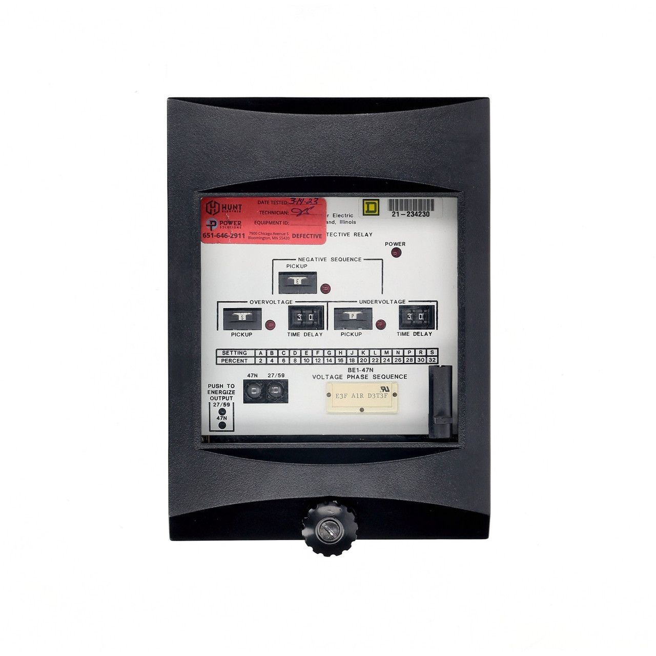 Basler BE1-47N Negative Sequence Voltage Relay – For Parts