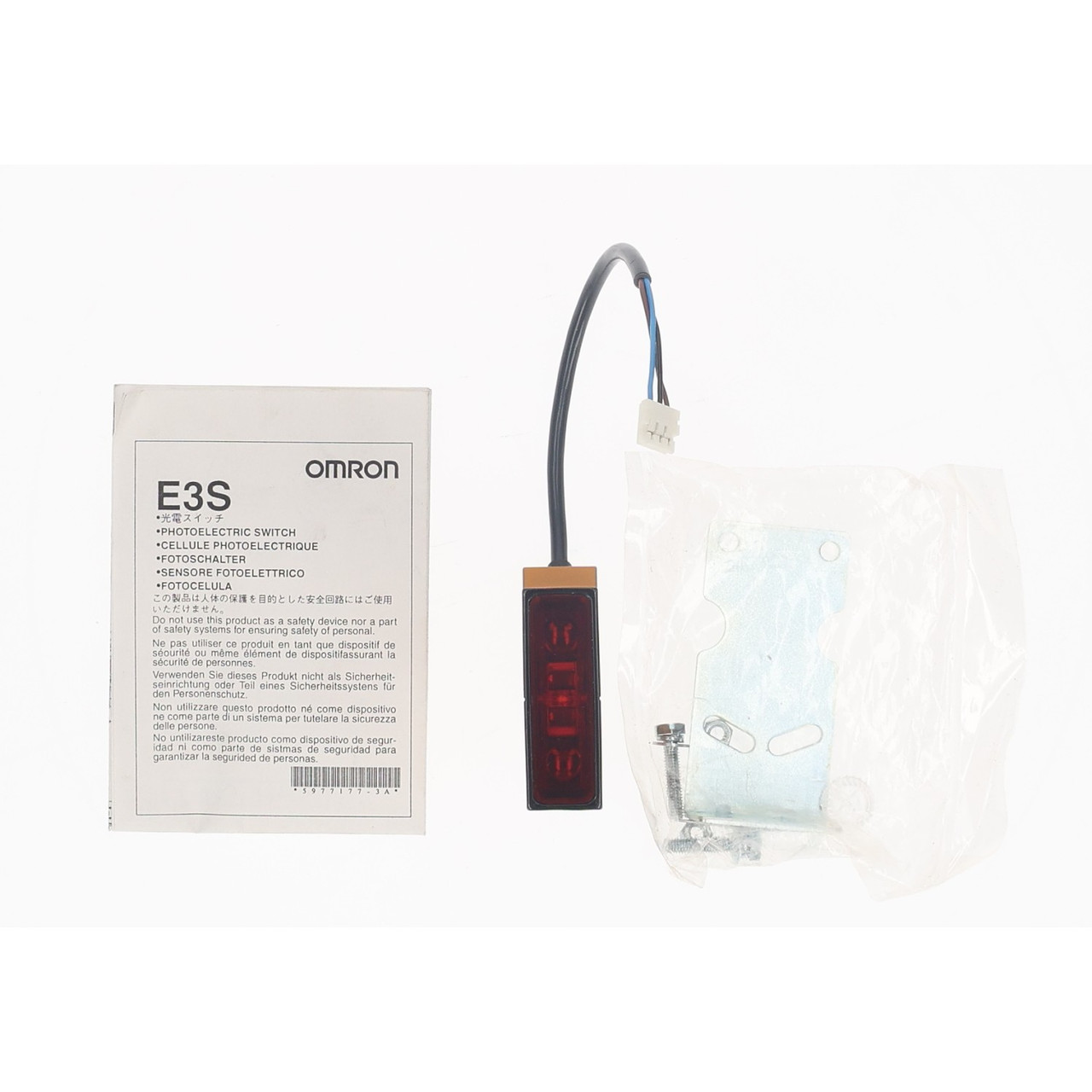 Omron E3S-LS10XE4 Photoelectric Sensor 12–24VDC 2m Cable IP67