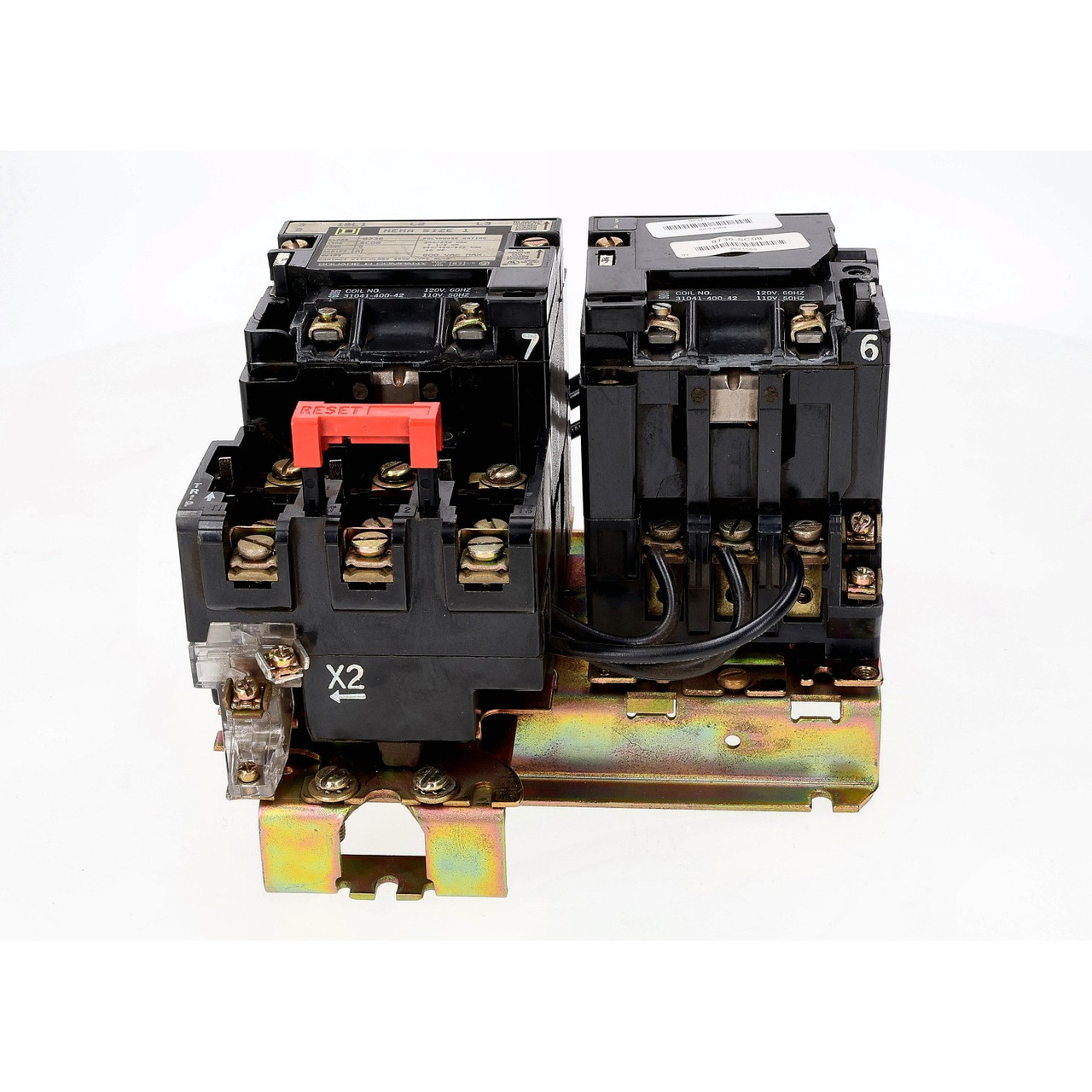 Square D 8736-SC08  Reversing Motor Starter NEMA Size 1 120V Coil 10HP 600V