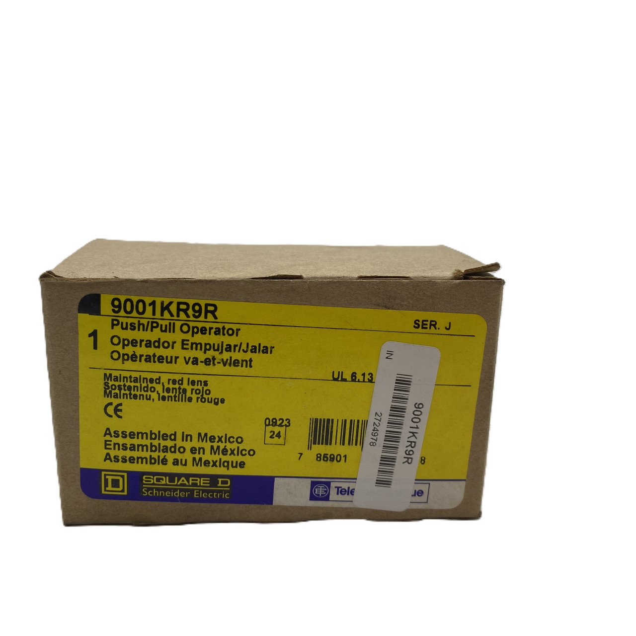 Square D 9001KR9R Push Pull Operator 30mm Red Mushroom Head NEMA IP66