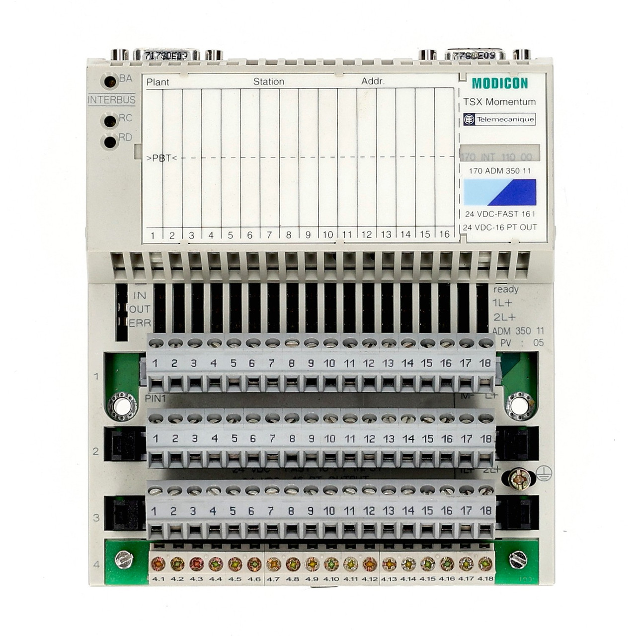 Schneider Electric 170ADM35011 Modicon Momentum I/O Module 24VDC 16DI/16DO - New
