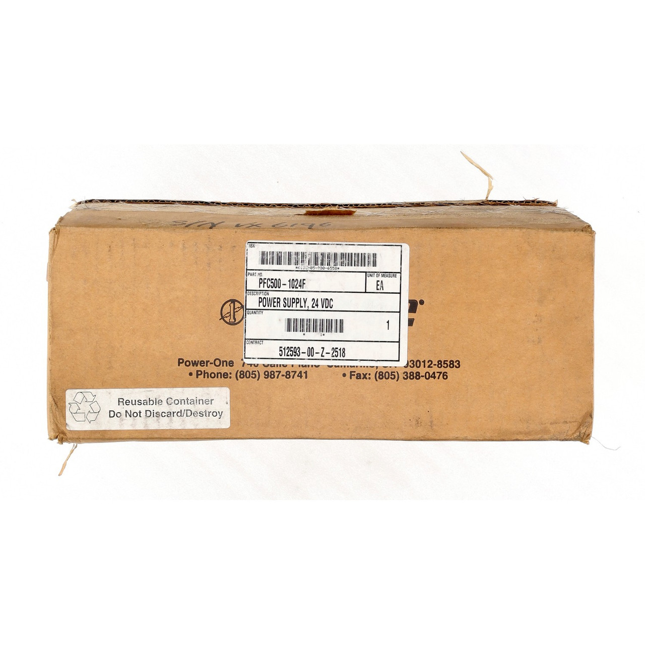 Power One PFC500-1024F 500W 24V 21A Industrial Power Supply - New