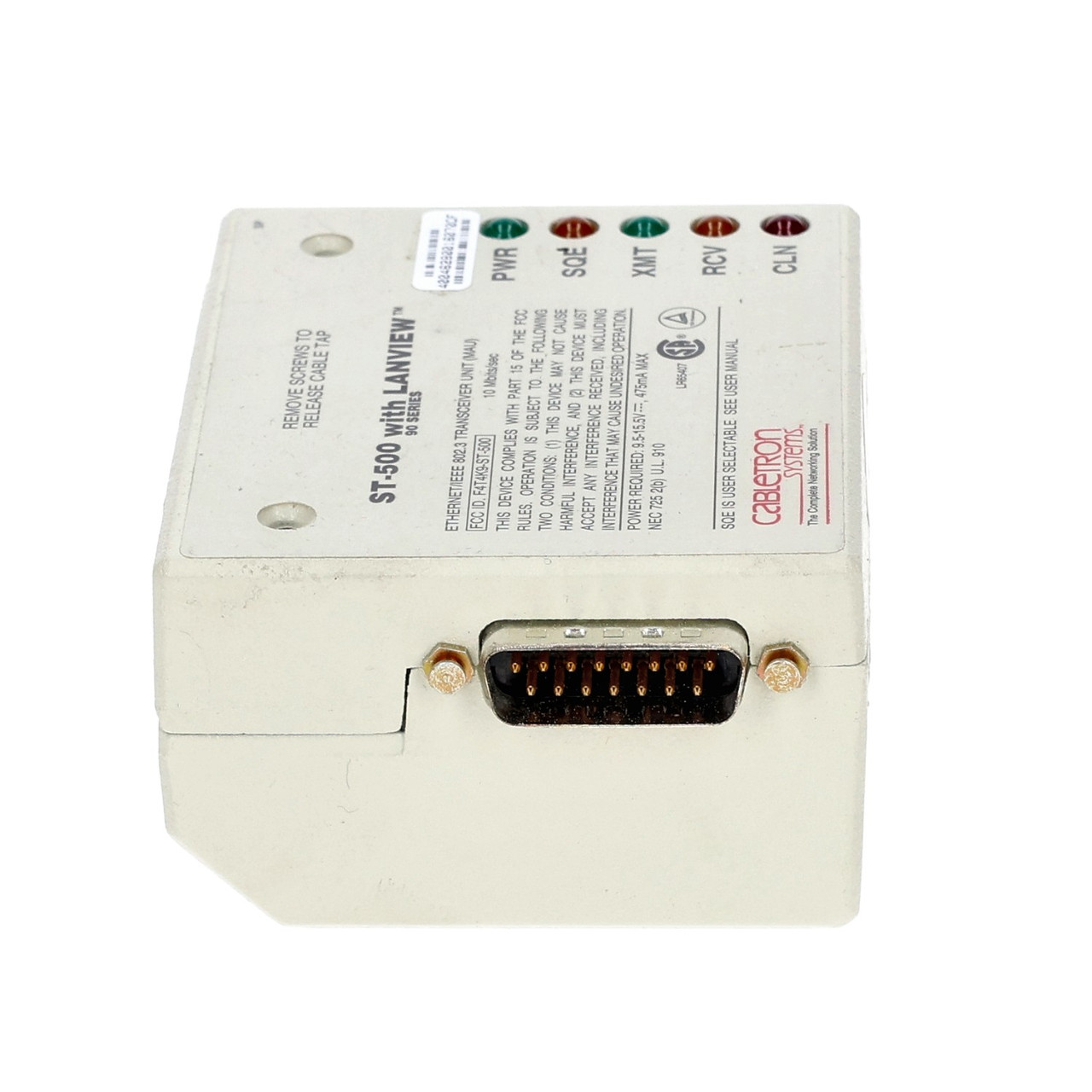 Cabletron ST-500 Ethernet Transceiver with Lanview LED and SQE Test Feature