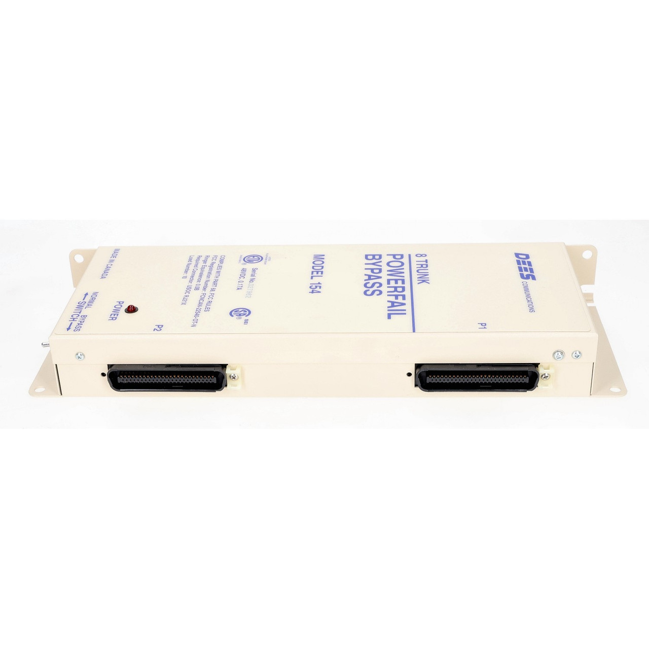 Dees Communications MODEL 154  Powerfail Bypass Unit 48VDC RJ21X FCC Compliant