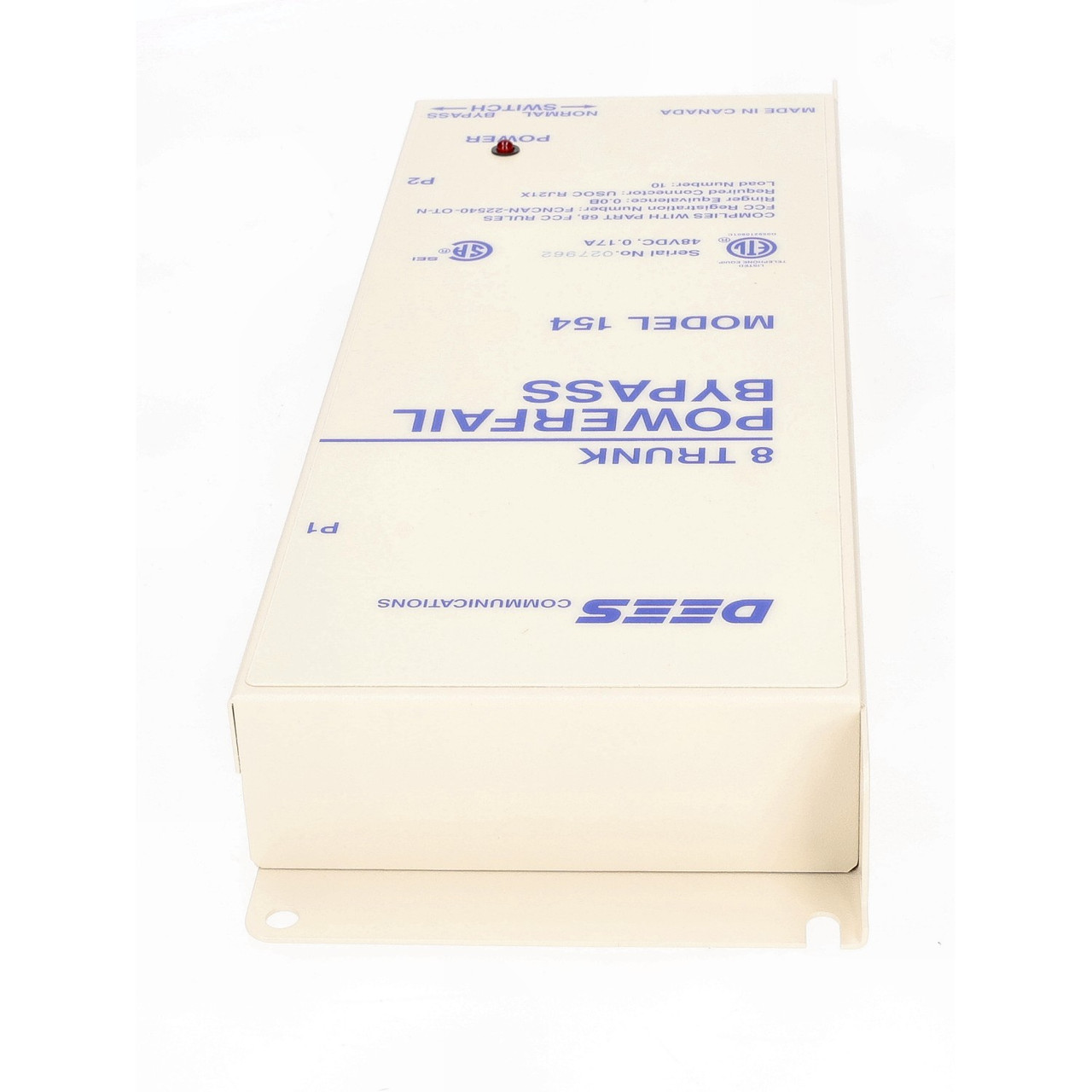 Dees Communications MODEL 154  Powerfail Bypass Unit 48VDC RJ21X FCC Compliant