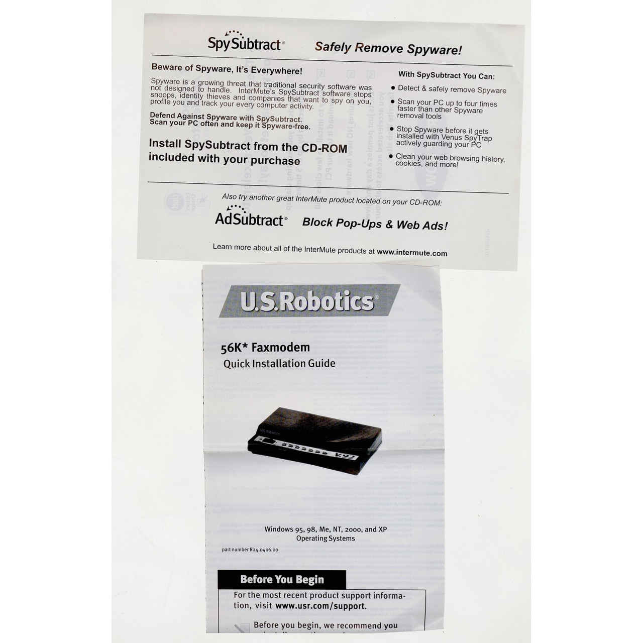 US Robotics USR5686E 56K External Serial Fax Modem V92 V90 Data Voice