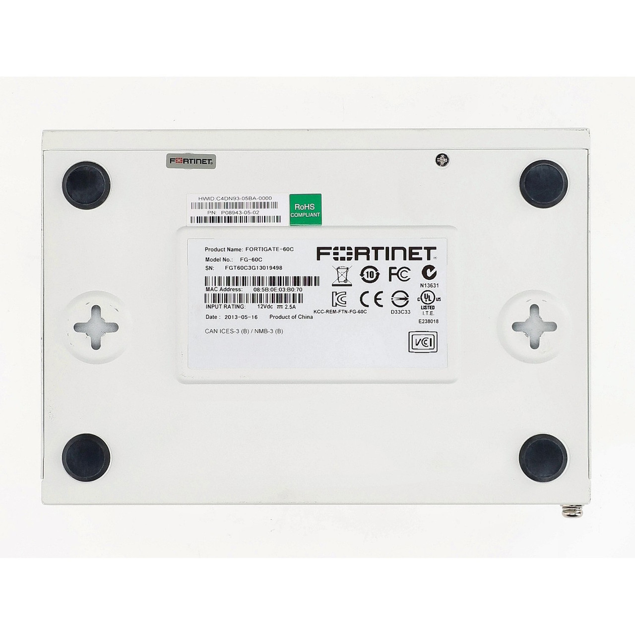 Fortinet FORTIGATE 60C Firewall Security Appliance VPN Router Network Protection