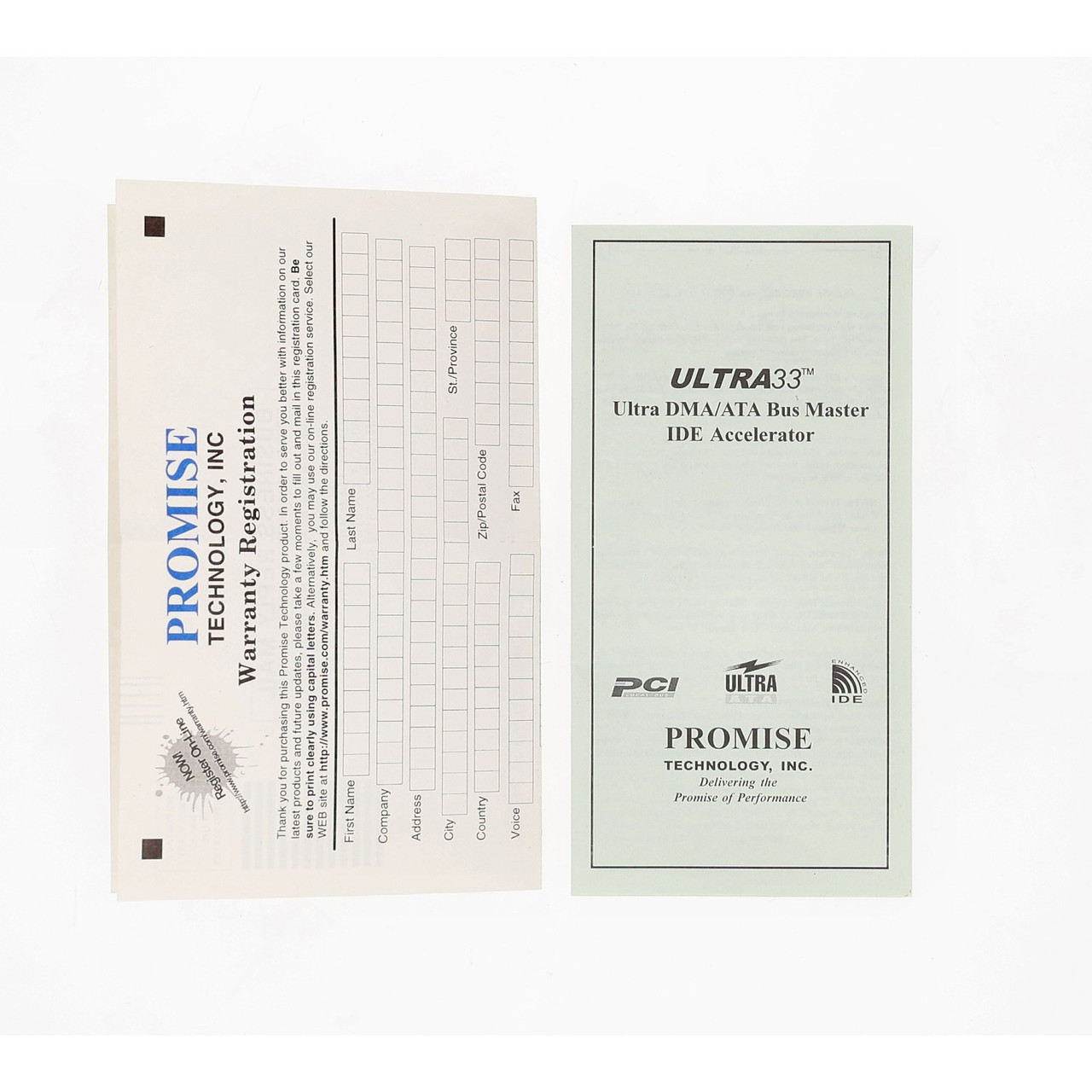 Promise Technology ULTRA33 PCI IDE Controller Ultra DMA ATA Bus Master Card