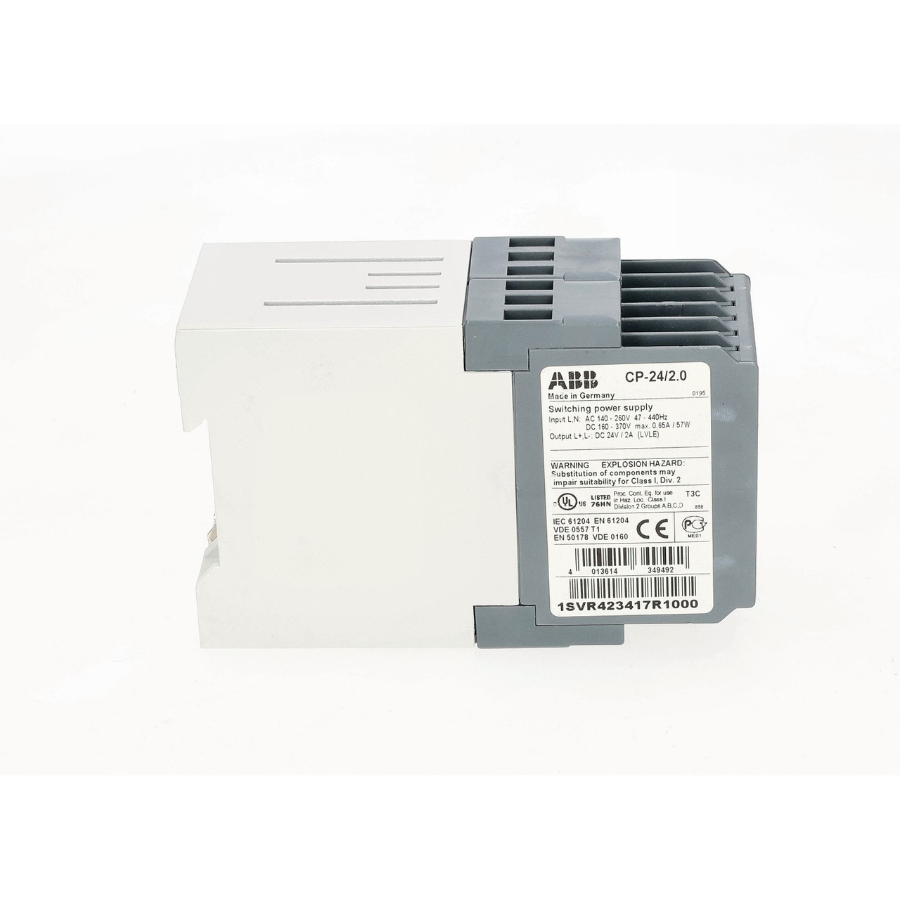 Abb CP-24/2.0 Power Supply 24V DC 2A DIN Rail Mount Industrial Automation PSU