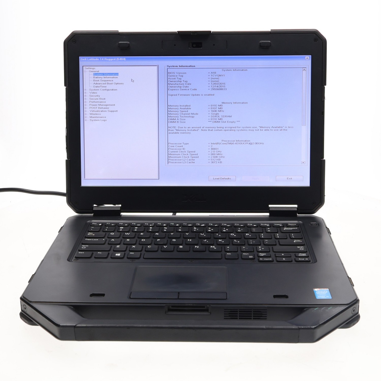 Dell Latitude 5404 Rugged i5-4310U 8GB Ram 256GB SSD Defect: BF/PC