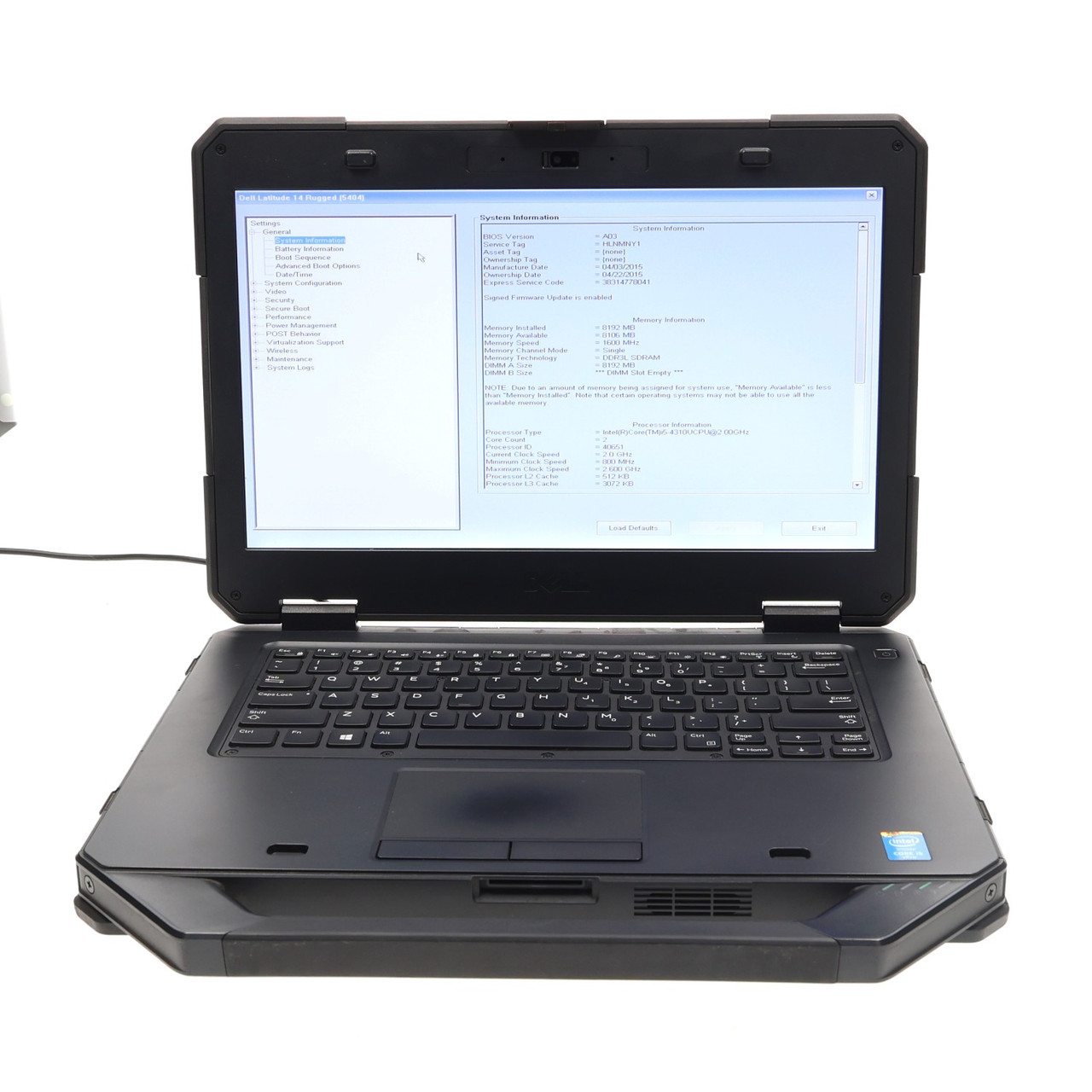 Dell Latitude 5404 Rugged i5-4310U 8GB Ram 400GB HDD