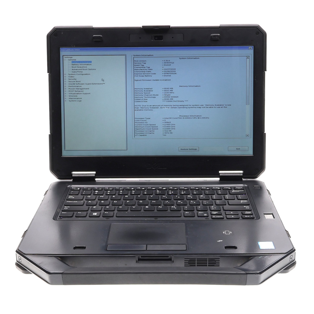 Dell Latitude 5414 Rugged Laptop i5-6300U 16GB Ram No HDD Defect: BF