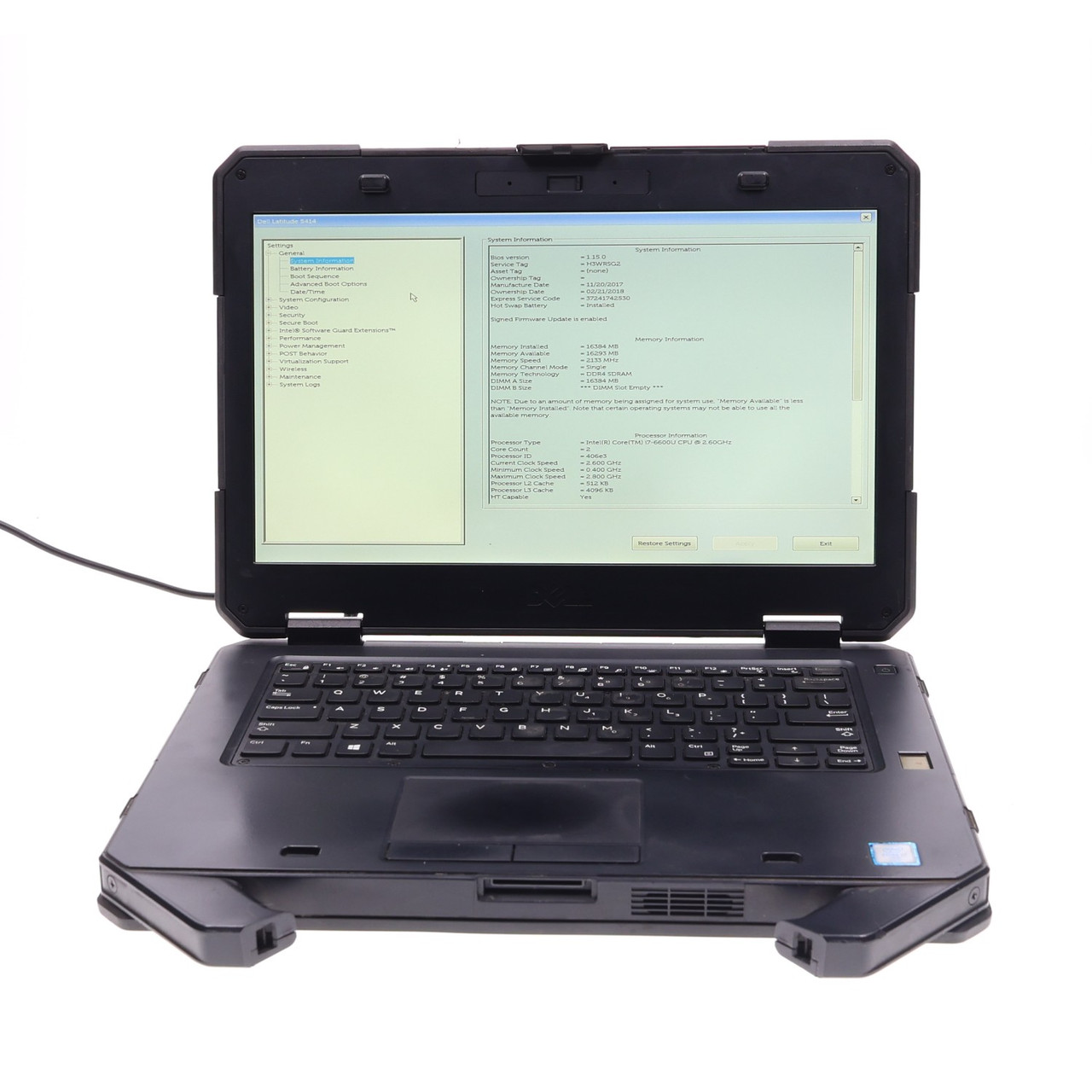 Dell Latitude 5414 Rugged Laptop Touch i7-6600U 16GB Ram 256GB SSD Defect: BF/H