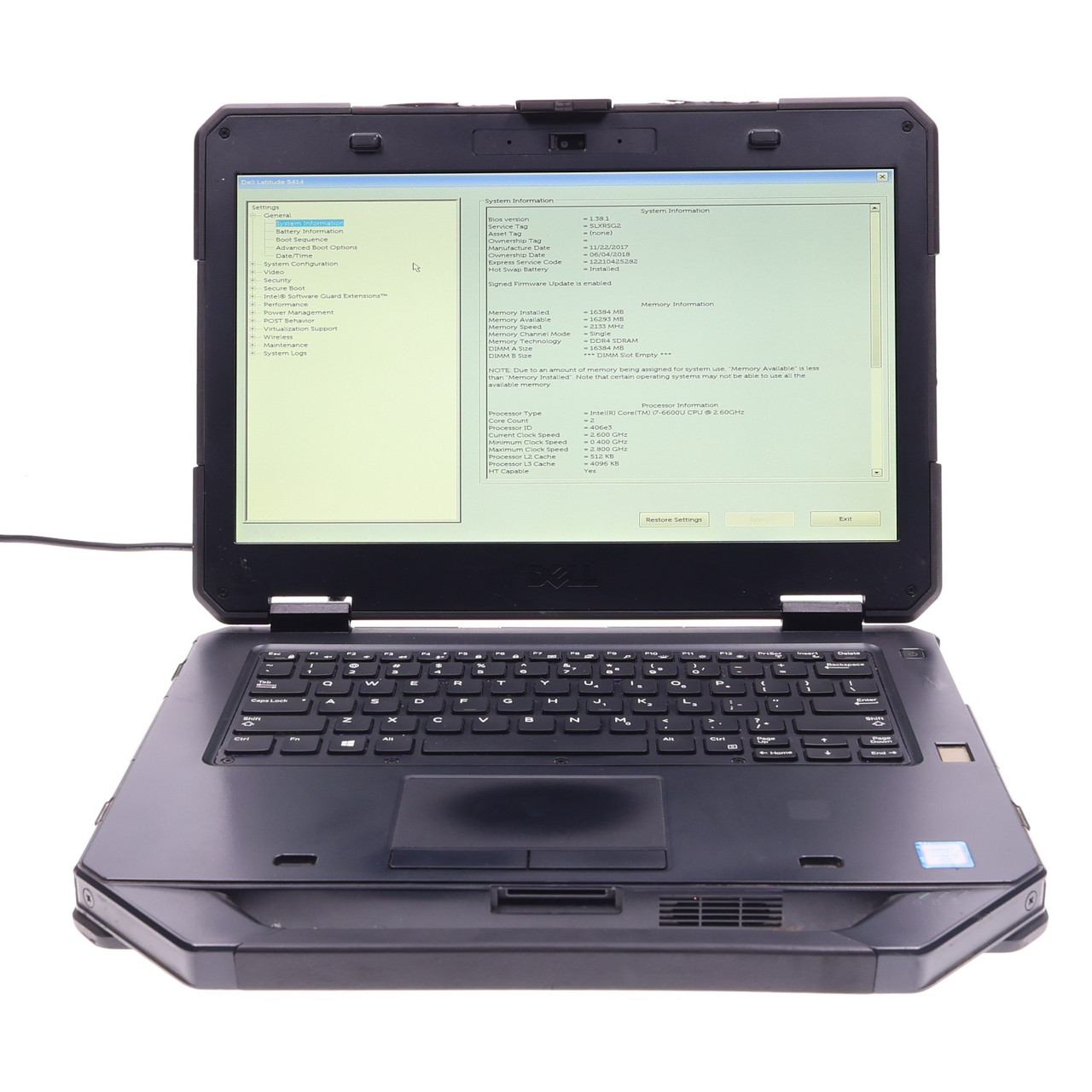 Dell Latitude 5414 i7-6600U 16GB Ram No HDD Defect: BF/PC