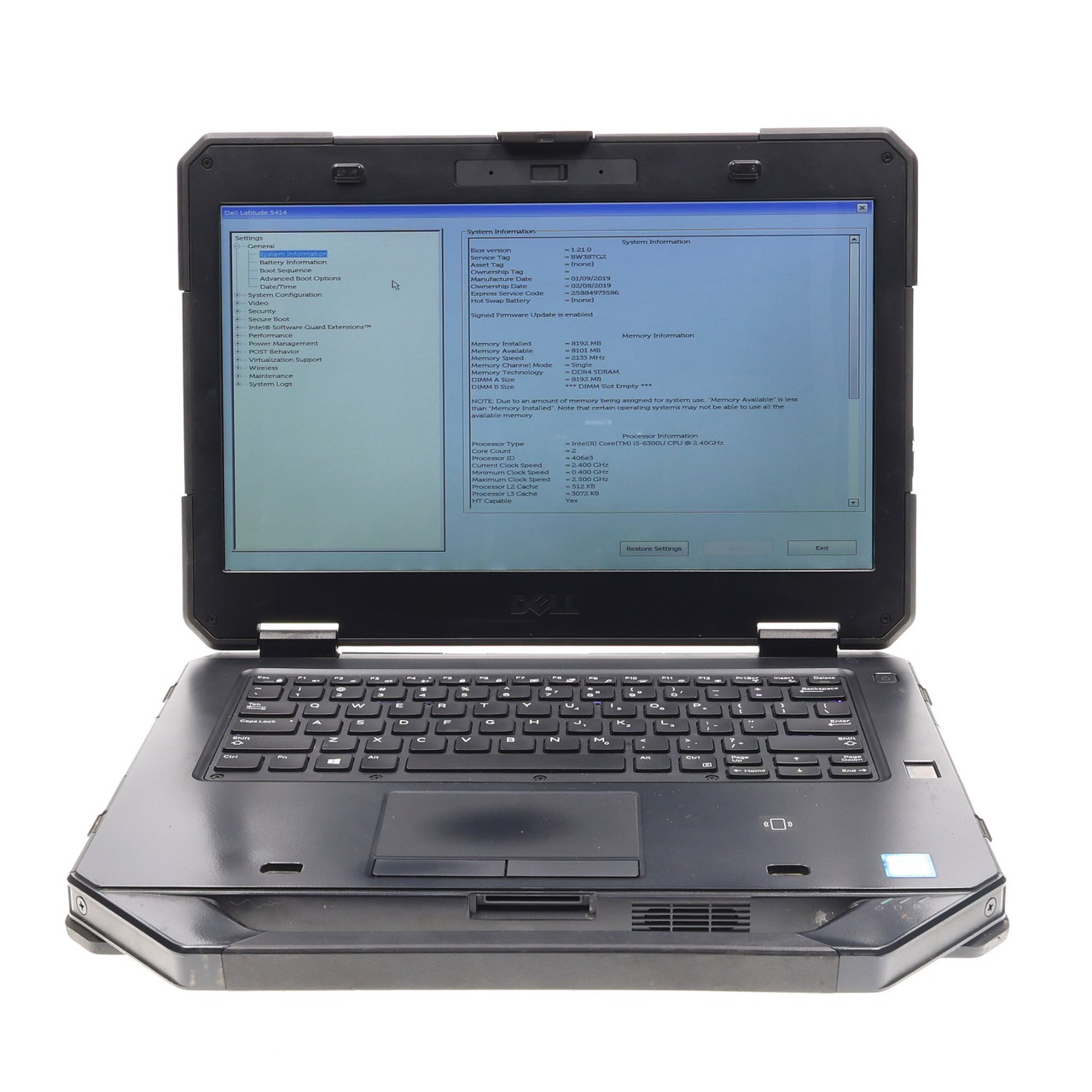 Dell Latitude 5414 Rugged Laptop i5-6300U 8GB Ram No HDD Defect: KB