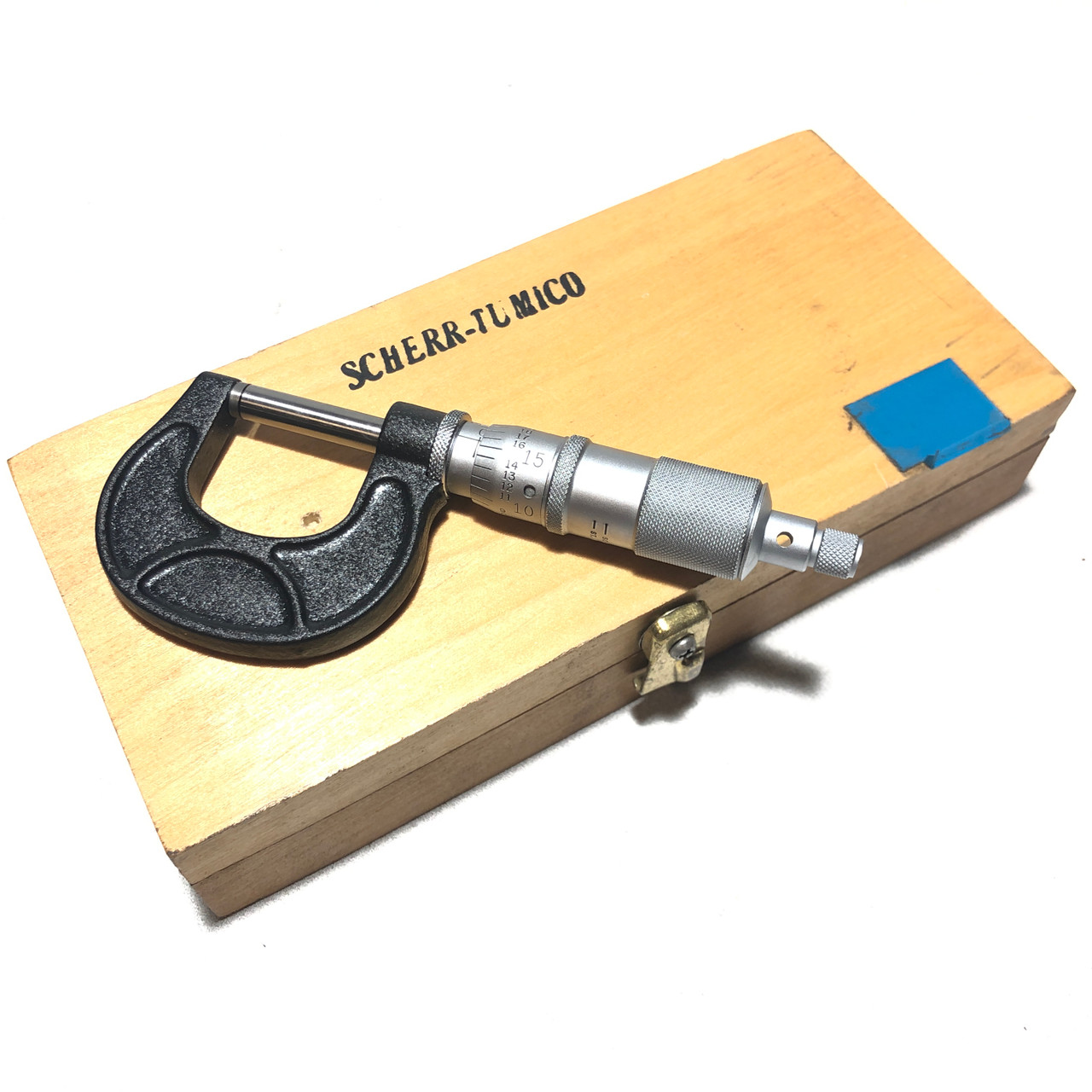 SCHERR TUMICO 0-1" SOLID FRAME RATCHETING OUTSIDE MICROMETER 0.001"