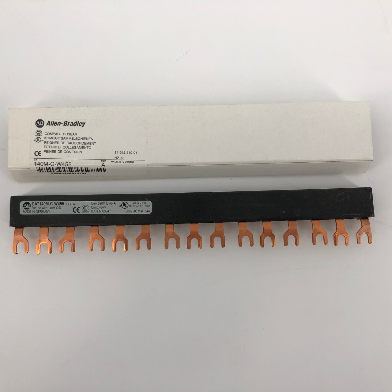 ALLEN BRADLEY 140M-C-W455 COMPACT BUSBAR - NEW OPEN BOX