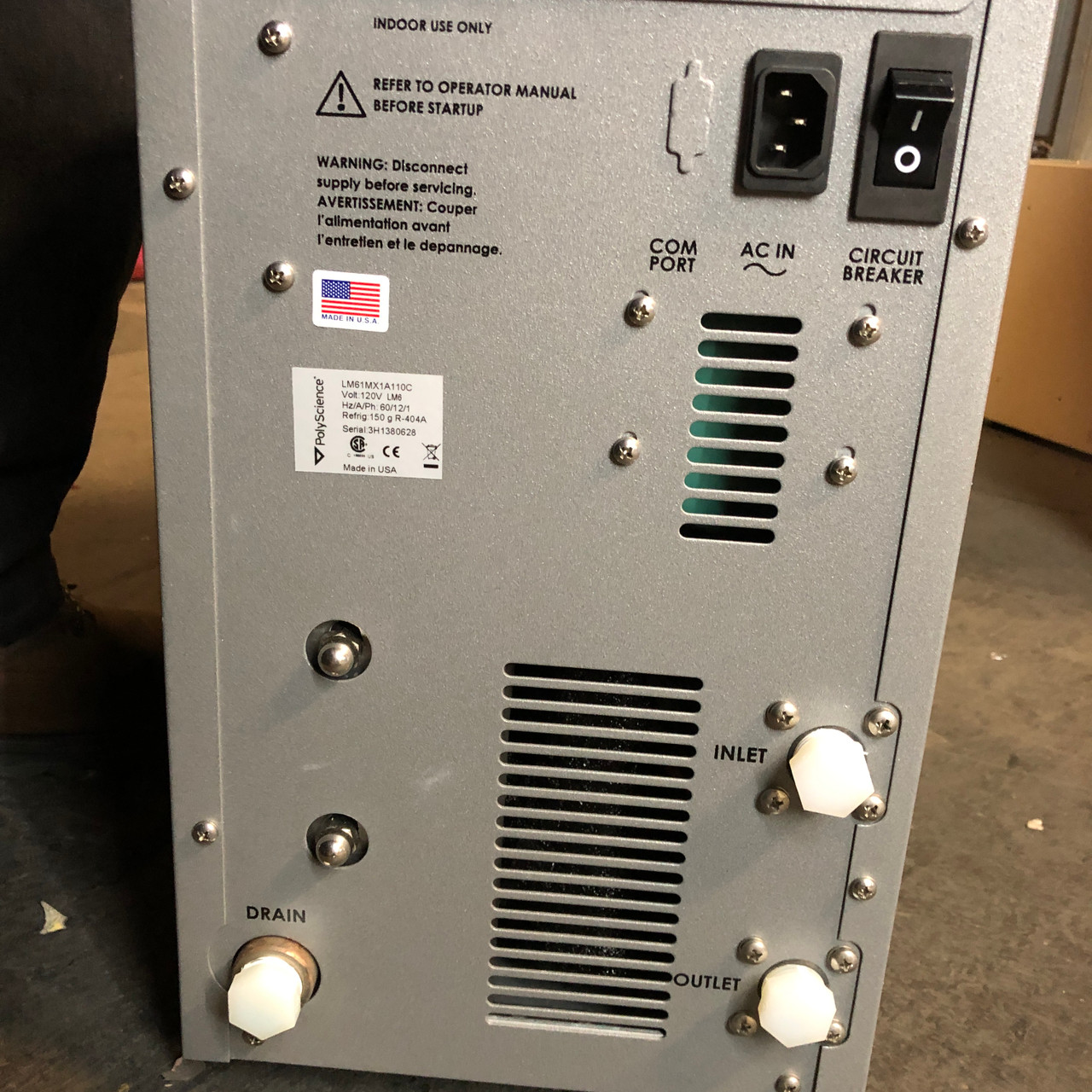 POLYSCIENCE LM61MX1A110C 1/3 HP BENCHTOP CHILLER, 14.5 PSI