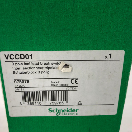 SCHNEIDER VCCD01 ISO LOAD BREAK SWITCH 3 POLE- NEW