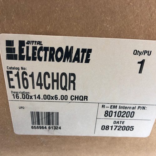 RITTAL ELECTROMATE E1614CHQR TYPE 12/13 ENCLOSURE CUT OUT CONTROL PANEL