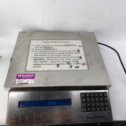 DETECTO USPS-25 V1.5 25LB POSTAL SHIPPING SCALE- MISSING KEY