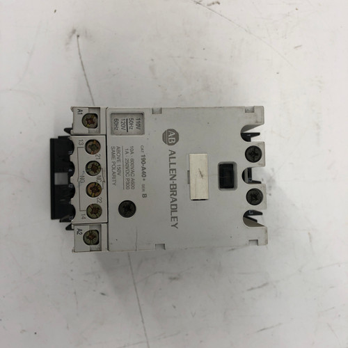 ALLEN-BRADLEY 190-A40 SERIES B 600VAC 10A CONTACTOR