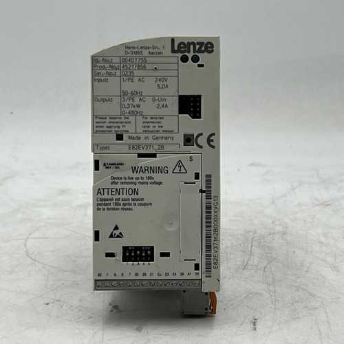 LENZE E82EV371_2B VECTOR INVERTER 3/PE AC 0.37KW 0-480HZ 2.4A