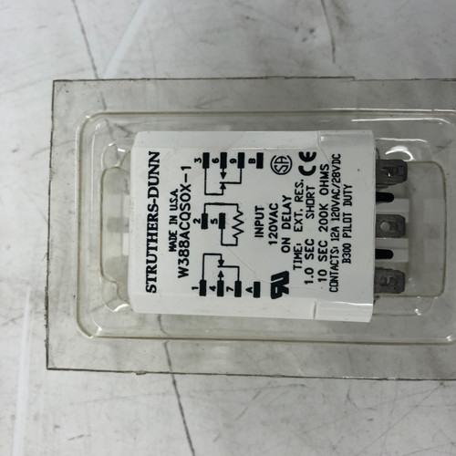 STRUTHERS-DUNN W388ACQSOX 120VAC INPUT TIME DELAY RELAY - NEW