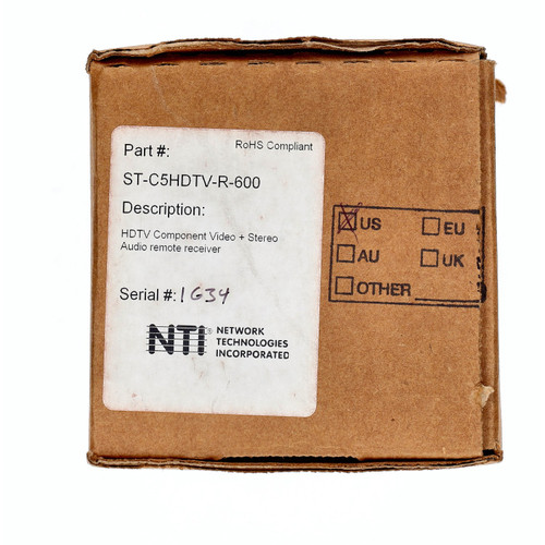 NTI ST-C5HDTV-R-600 Component Video and Audio Extender Up to 600 Feet New