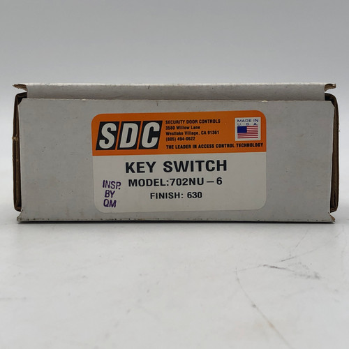 SDC 702NU-6 1-3/4" KEY SWITCH - NO CYLINDER LOCK INCLUDED - NEW