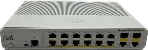 Cisco Catalyst 2960 WS-C2960C-12PC-L Ethernet Switch - White