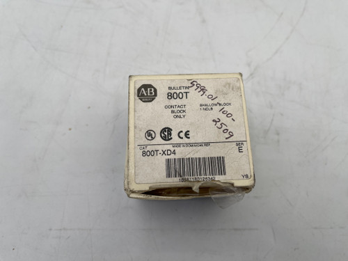 ALLEN BRADLEY 800T-XD4 1 NCLB SHALLOW CONTACT BLOCK - NEW