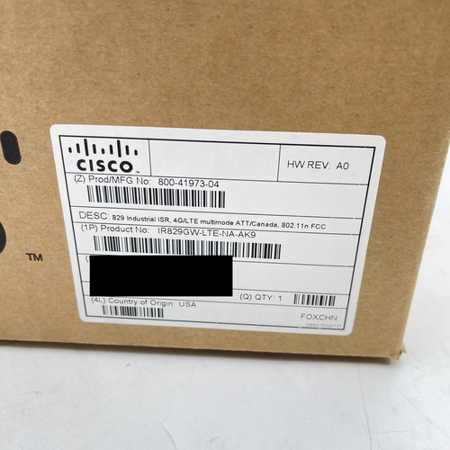 CISCO IR829GW-LTE-NA-AK9 V02 AT&T LTE INTEGRATED SERVICES ROUTER -NEW OPEN BOX