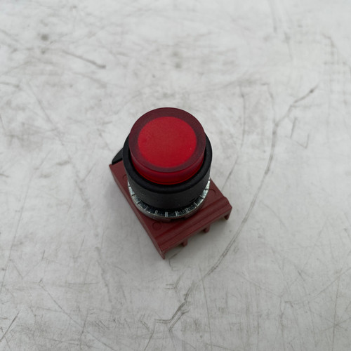 GE P9XPLRSD ROUND RED PLASTIC OPERATOR BUTTON - NEW