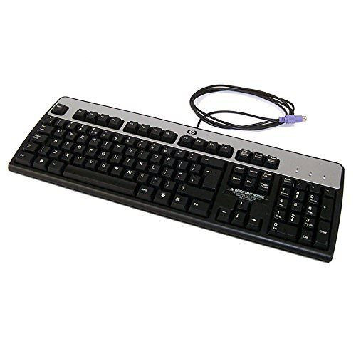 HP WIRED PS/2 BLACK AND SILVER KEYBOARD 434820-00X - NEW HP WIRED PS/2 BLACK AND SILVER KEYBOARD 434820-00X - NEW