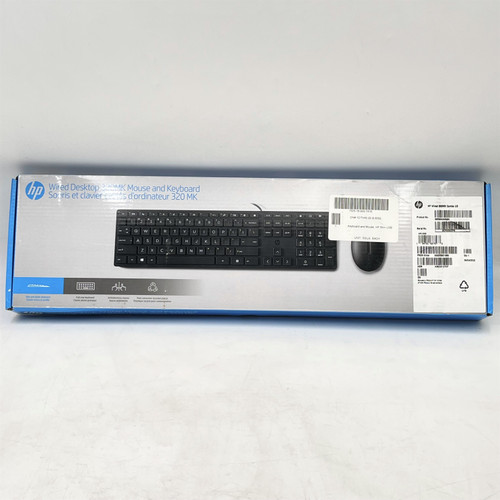 HP 320MK WIRED USB MOUSE AND KEYBOARD COMBO (9SR36UT#ABA) - NEW