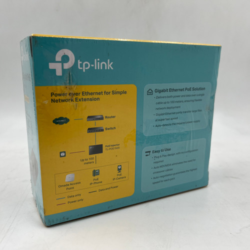TP-LINK TL-POE150S PoE ETHERNET INJECTOR ADAPTER - NEW
