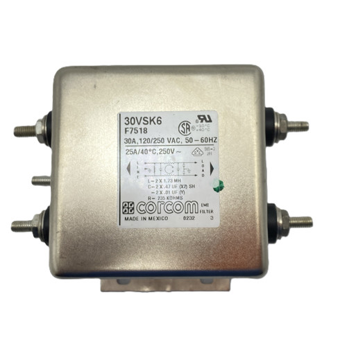 CORCOM 30VSK6 120/250V CHASSIS MOUNT POWER LINE FILTER - NEW