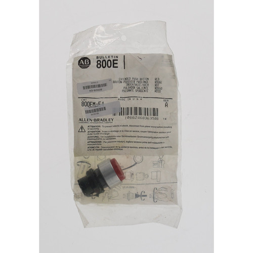 Allen Bradley 800EM-E4 Red Momentary Extended Pushbutton - New QTY 2
