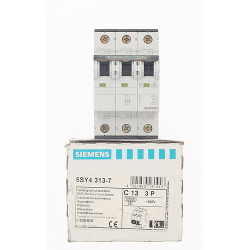 Siemens 5SY4313-7 Circuit Breaker 3-Pole 13A 400V C-Curve - New