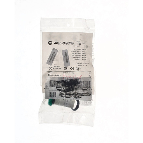 Allen Bradley 800FD-P3N3 Green Pilot Light Monolithic Push Button 24V - New