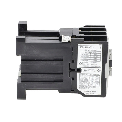Allen Bradley 100-A18NZ243 Contactor 18A 24VDC 4-Pole Series B - New