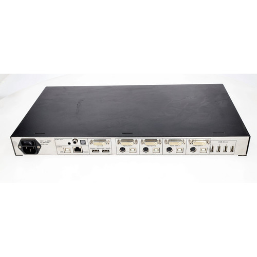 Rose QV-4KVMDVI-QF Quad KVM Multiviewer DVI VGA HDMI USB Audio Rackmount
