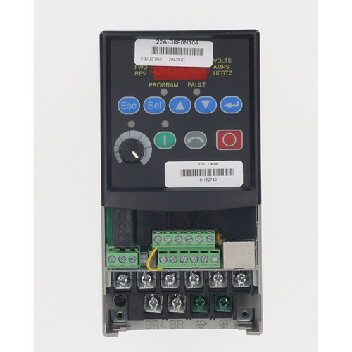 Allen Bradley 22A-B8P0N104 PowerFlex 4 AC Drive 2HP 240V 3 Phase 8A VFD