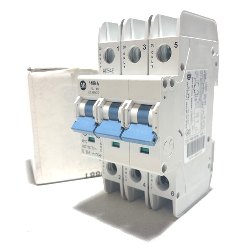 Allen Bradley 1489-A3D200 Circuit Breaker 3-Pole 20A 480Y/277V New Allen Bradley 1489-A3D200 Circuit Breaker 3-Pole 20A 480Y/277V New