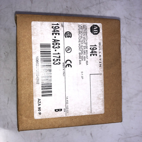 ALLEN BRADLEY 194E-A63-1753 LOAD SWITCH BASE MOUNT - NEW