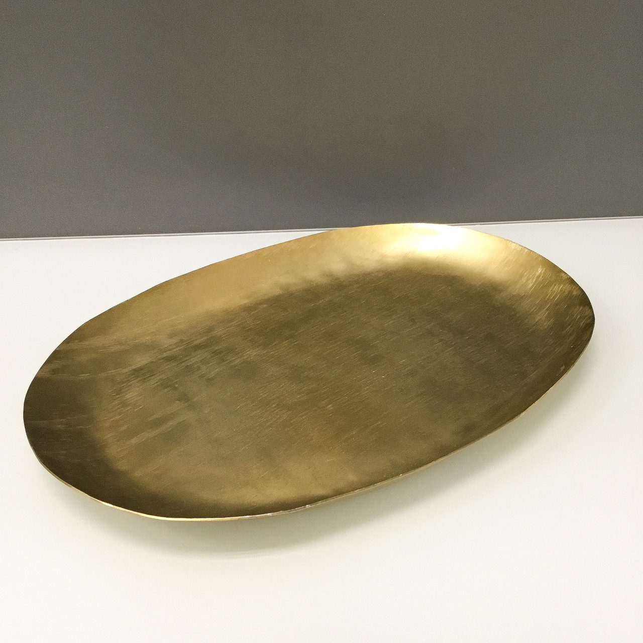 Gold Oval Etched Tray, XL - Garden Cottage